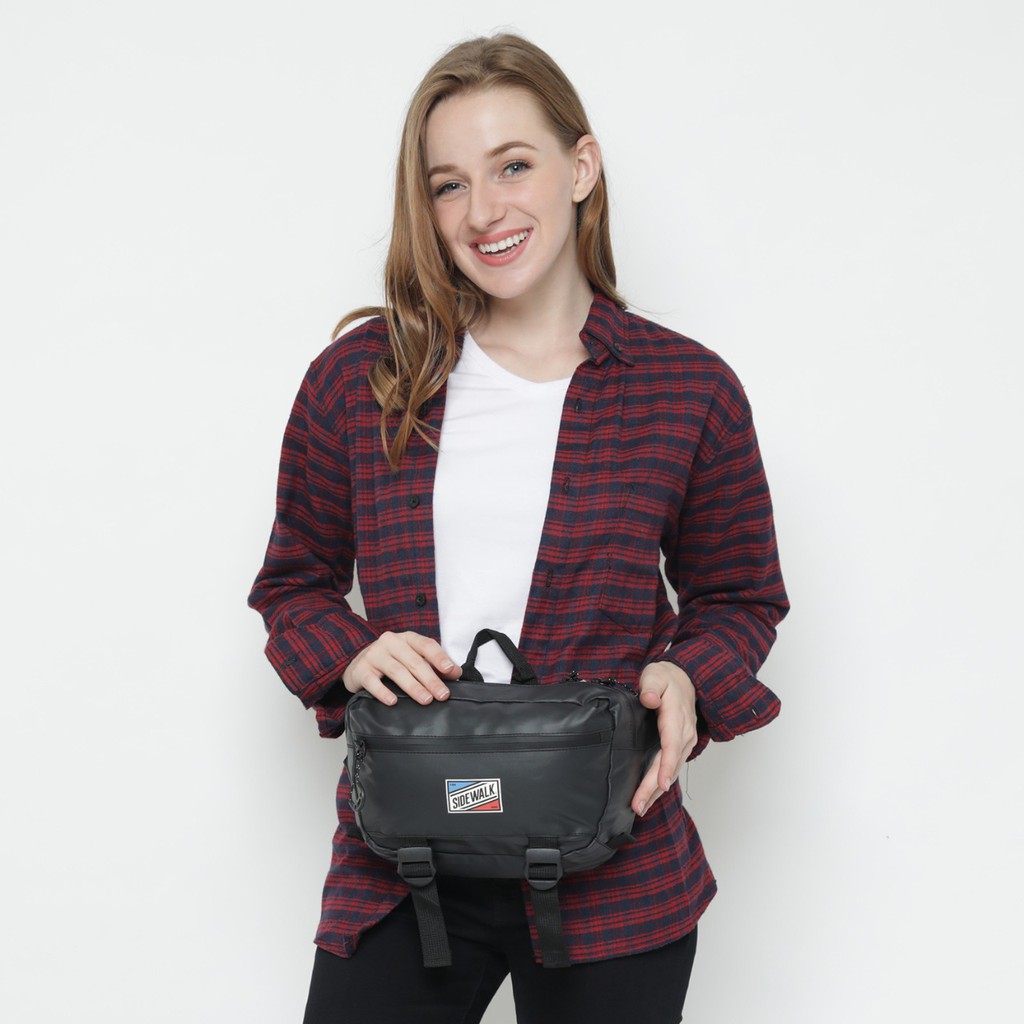 SIDEWALK-URBAN BLACK- WAISTBAG WATERPROOF PRIA WANITA