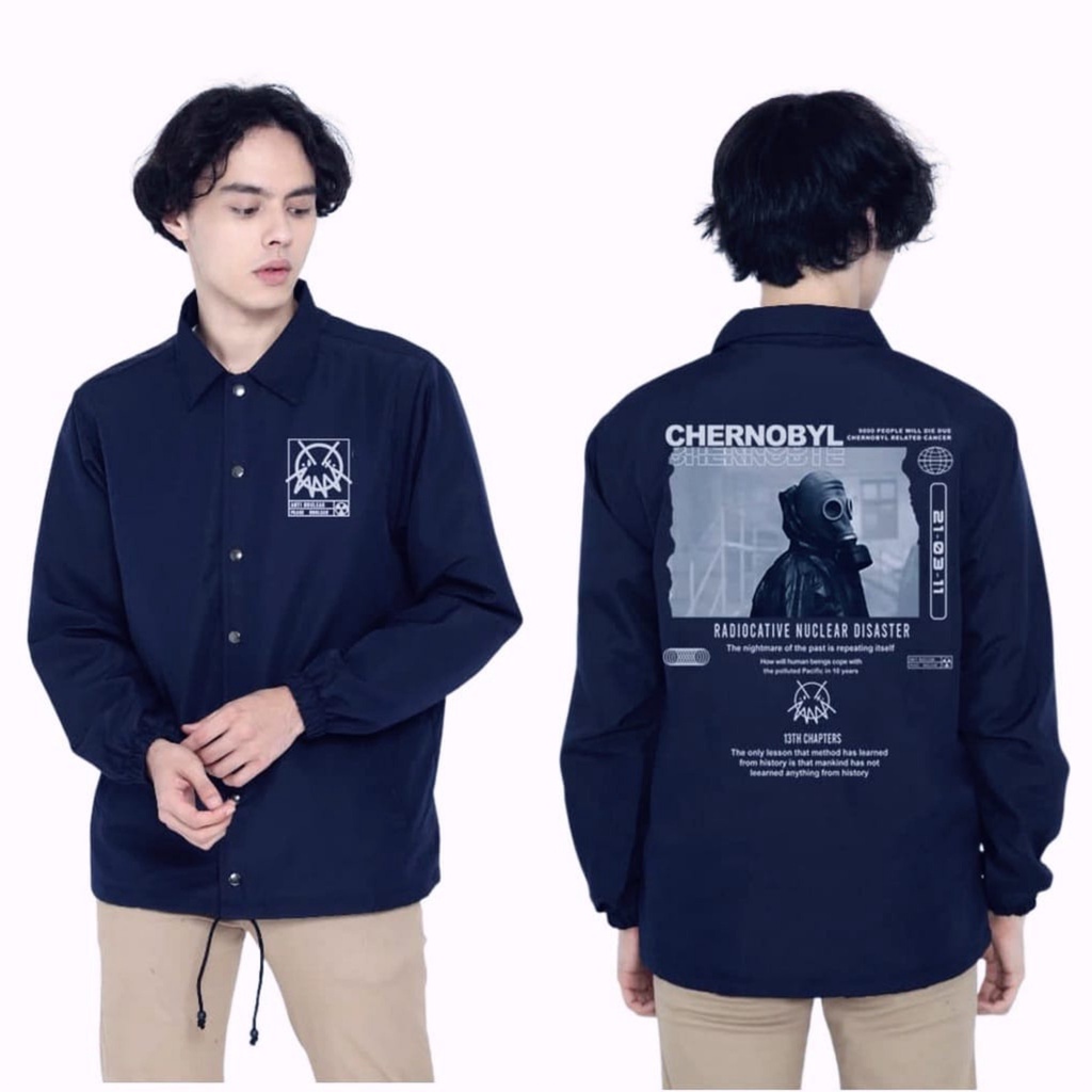 Jaket Coach Erigo // Jaket Pria CJ // Sweater jacket bandung // Jaket Erigo Apparell Terbaru Parasut Perasut-Cernobyl Navy