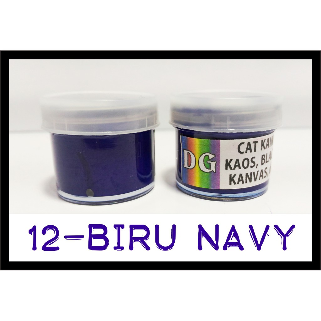  Warna  BIRU  NAVY  Cat  Tekstil utk lukis mewarnai di kaos 