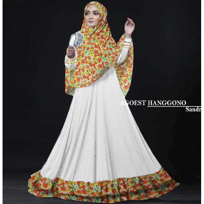 gamis syari ZOLA gamis premium lebaran 2020 terbaru promo murah gamis syari  [Queen syari Whit 5PSD