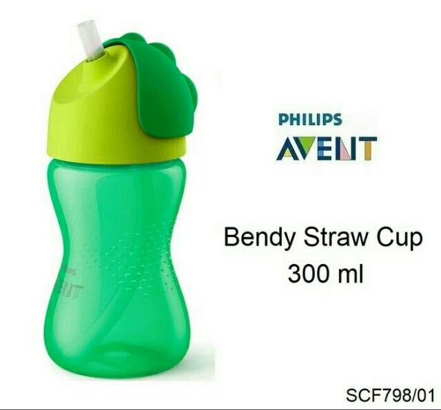 Avent Straw Cup BENDY STRAW 300ml / Botol Minum Avent Sedotan Avent Dinosaurs Cup