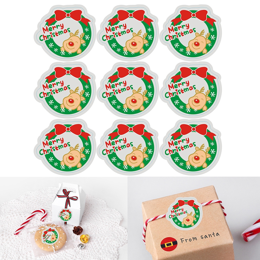 90pcs/lot Merry Christmas Decorative Sticker Baking Packaging Party Gift Sealing