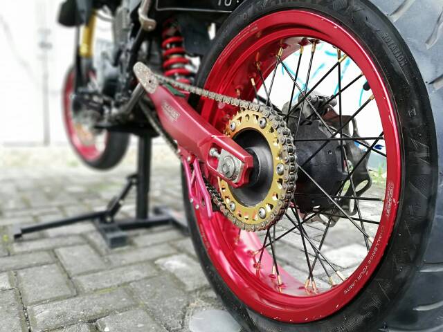 Gear Belakang SCARLET MX Supermoto Trabas CRF 150L GOLD 428/45T - 56T