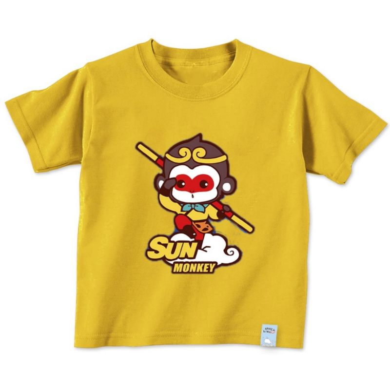 Baju Oblong Anak Sun Monkey King Kaos Anak Distro Baju Anak idel Untuk Anak Usia 2 sampai 10tahun