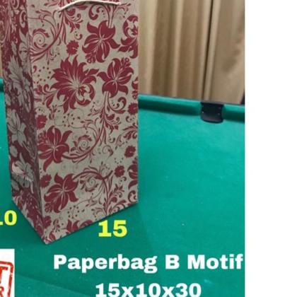 

☈ Paperbag Paper Bag Tas Kertas B 15x10x30 Goodiebag Shopping bag Botol ✸