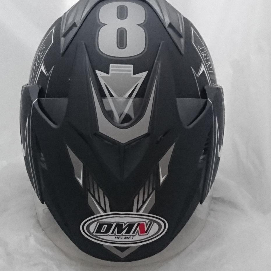 Best Seller.. Helm Motor SNI DMN 2 visor Sport Black doff abu
