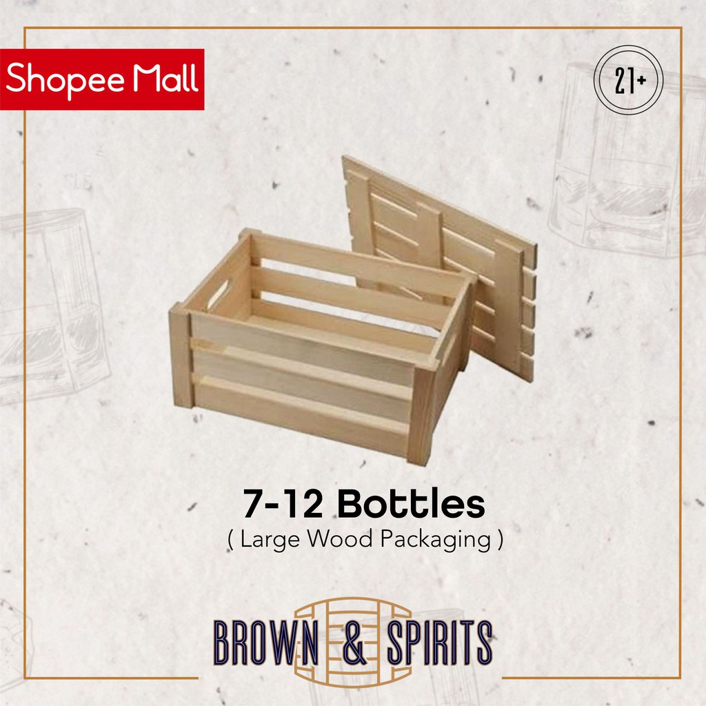 

Large Wood Packaging/Packing Kayu Large 7-12 Bottles