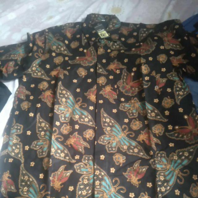 Mall Grosir Kemeja Batik Pria Modern Sogan Pandawa Parang Diskon Murah Kupu-kupu