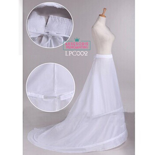 [BISA COD] PETTICOAT EKOR ROK DALAMAN GRADE A ROK NGEMBANG 2 RING PUTIH LPC002