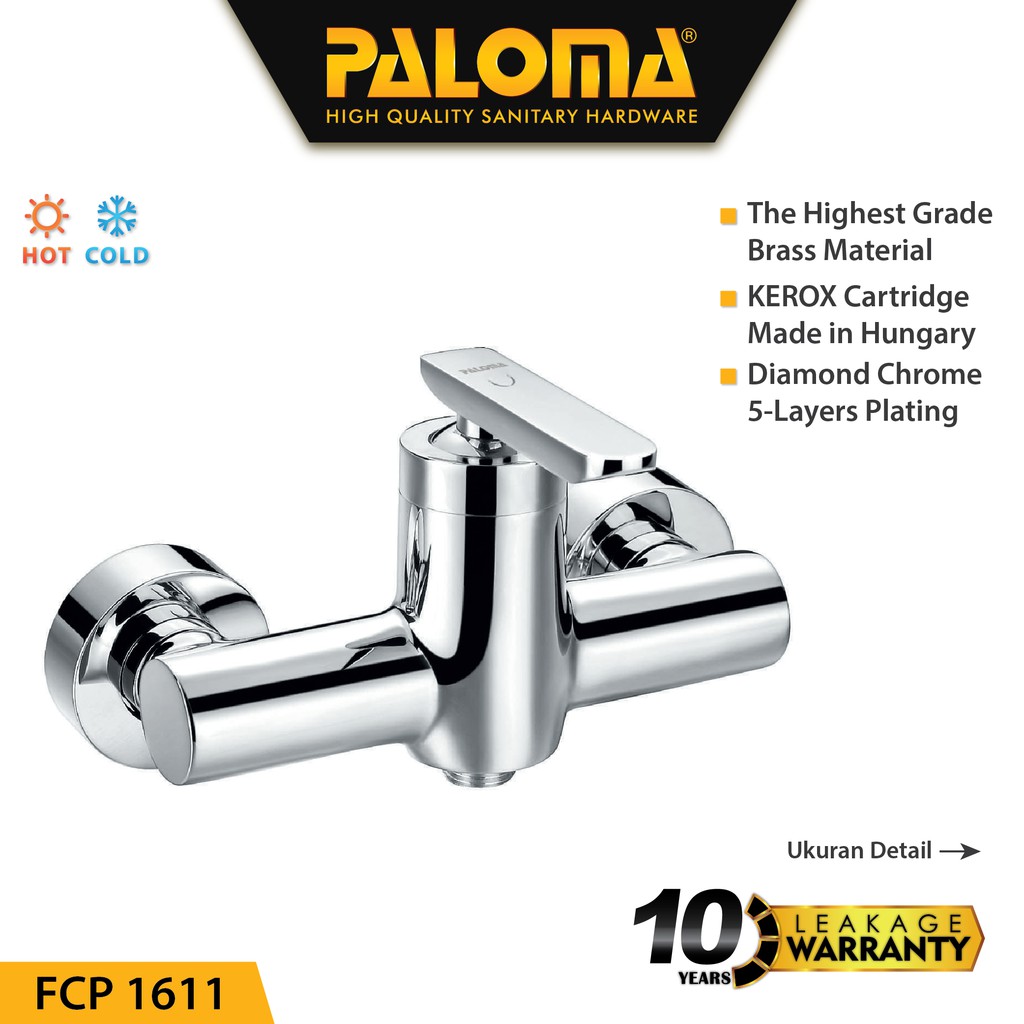PALOMA FCP 1611 Keran Mixer Shower Mandi Panas Dingin Kran Air