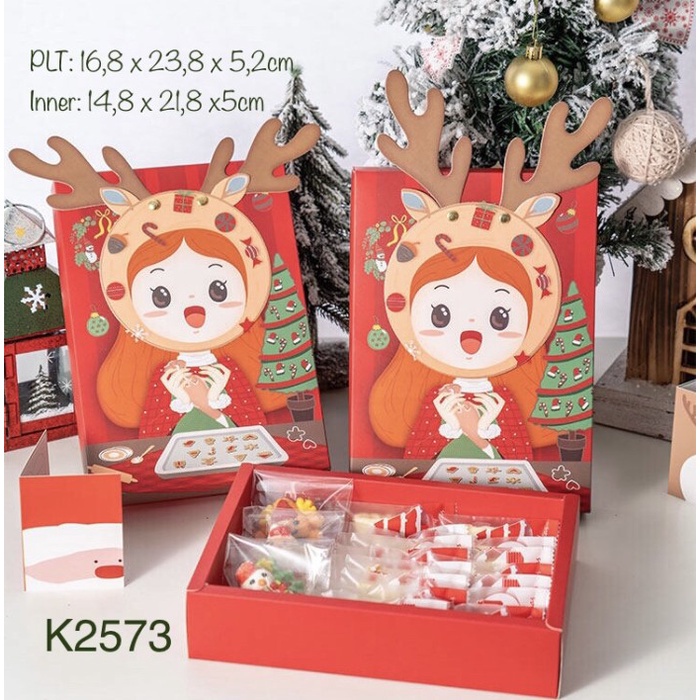 

(5pcs) pcs Kotak Natal K2573 dus/ Christmas Box K25