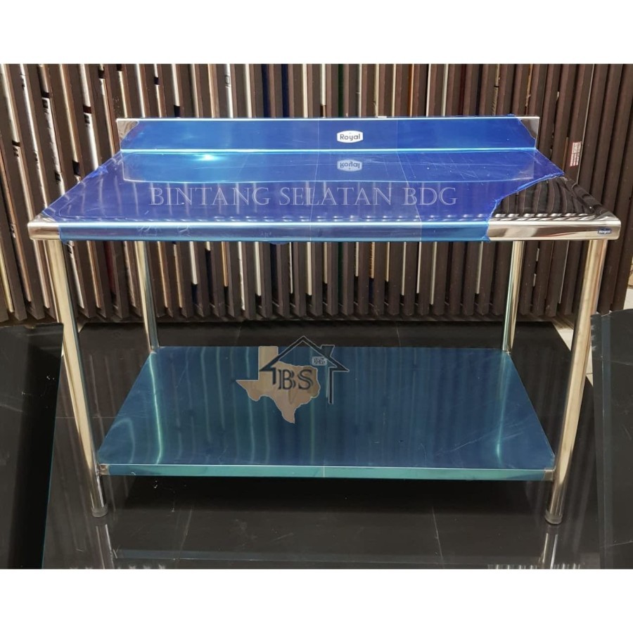 TROLLEY TABLE RAK MEJA SERBAGUNA ROYAL KITCHEN SET STAINLESS ST 100