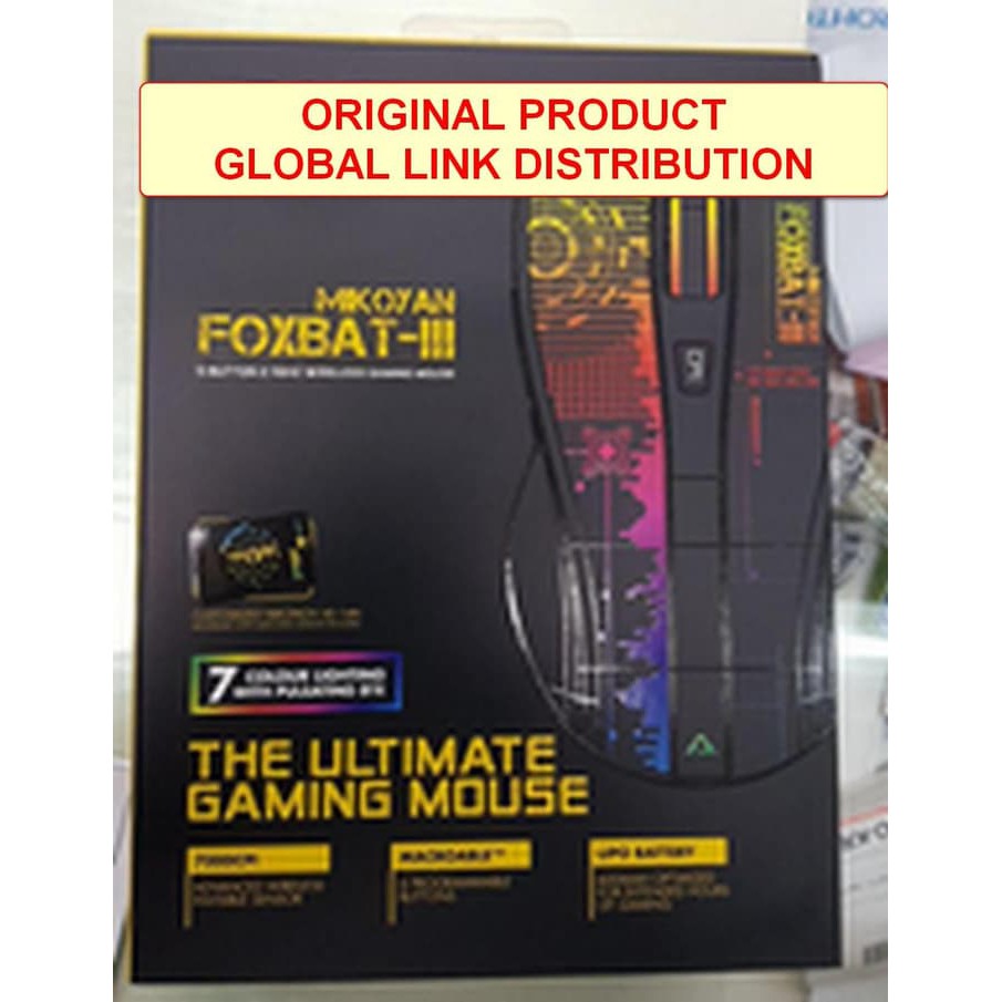 Mouse GamingARMAGGEDDON FOXBAT-III Wireless MACRO Gaming - Hitam