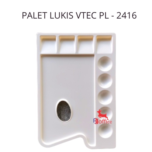 

Palet Lukis Plastik PL 2416 / Vtec Palette Plastic Kotak Panjang 24 x 16 cm