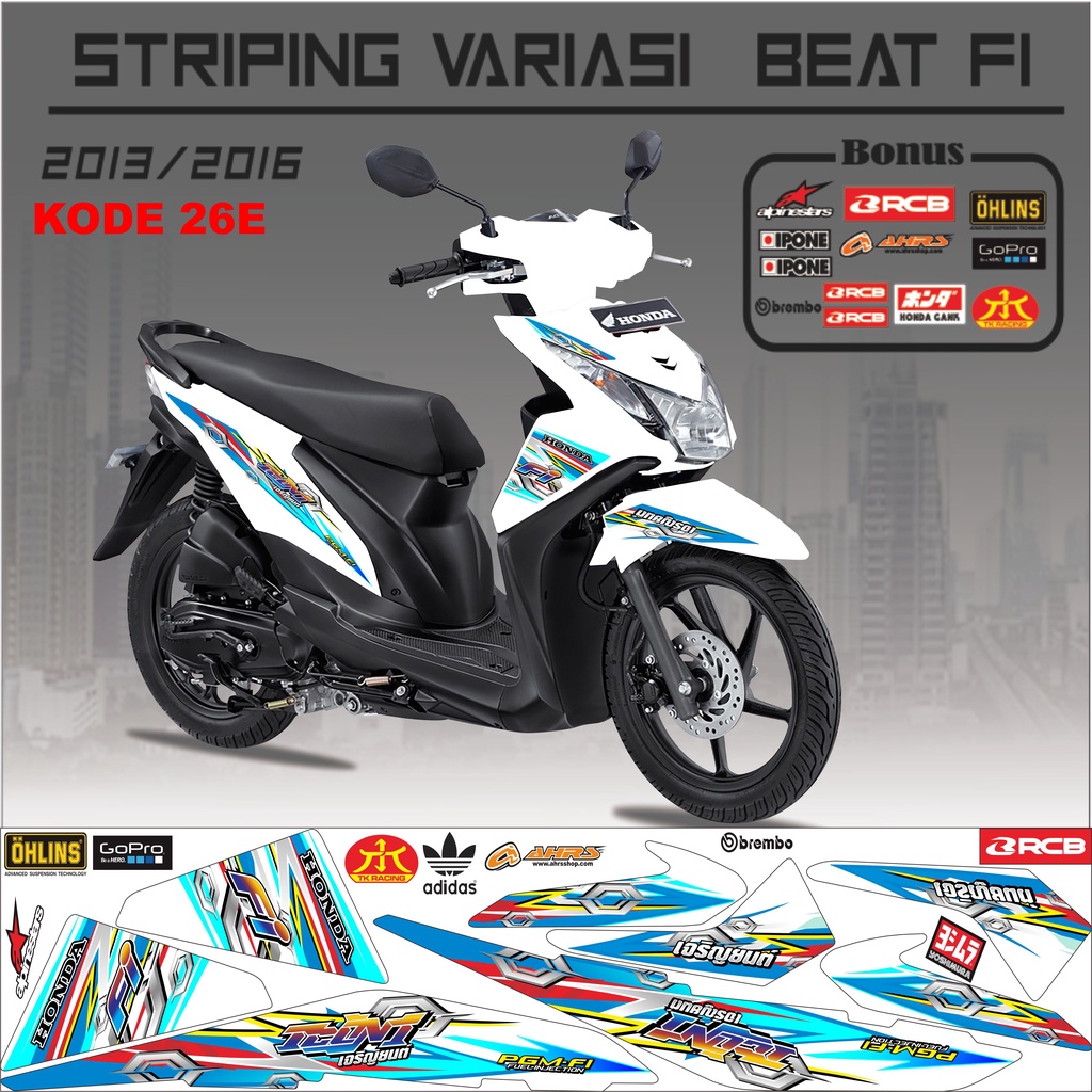 Striping Beat Variasi Stiker Beat Kode 26