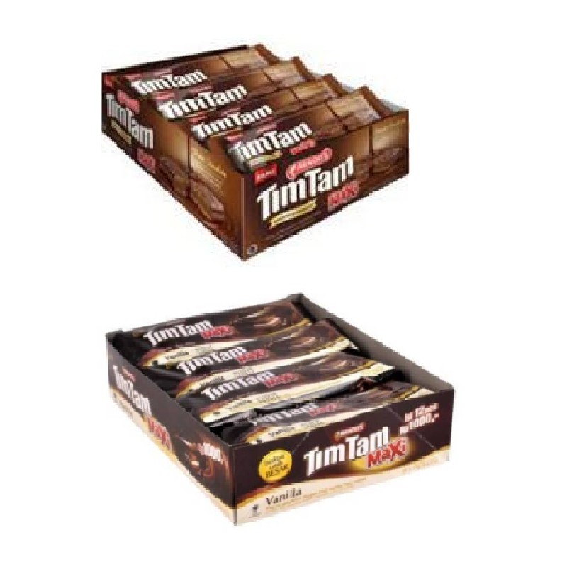 

ARNOTS Tim Tam Maxi Rasa Cokelat, Vanila Kemasan 12x17gr