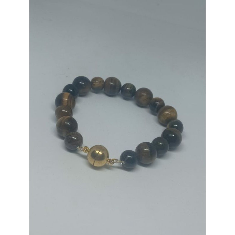 Gelang Giok Coklat Kait Magnet (Free Kotak