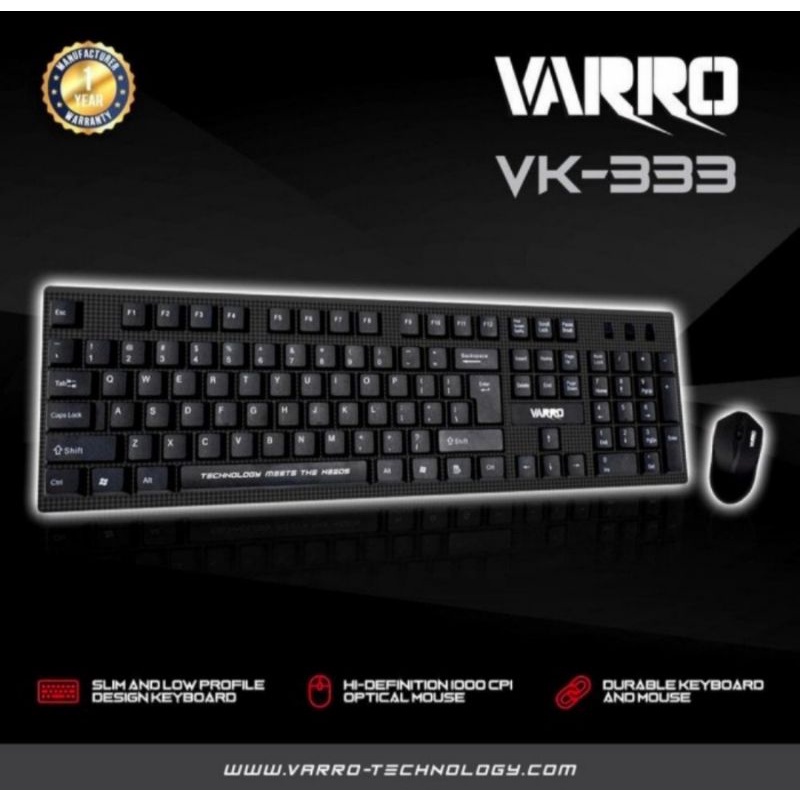 KEYBOARD &amp; MOUSE VARRO VK-333