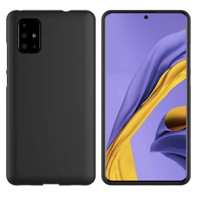 Case Samsung Galaxy A51 Softcase Slim Matte Black Premium New Jellycase Sarung Kondom