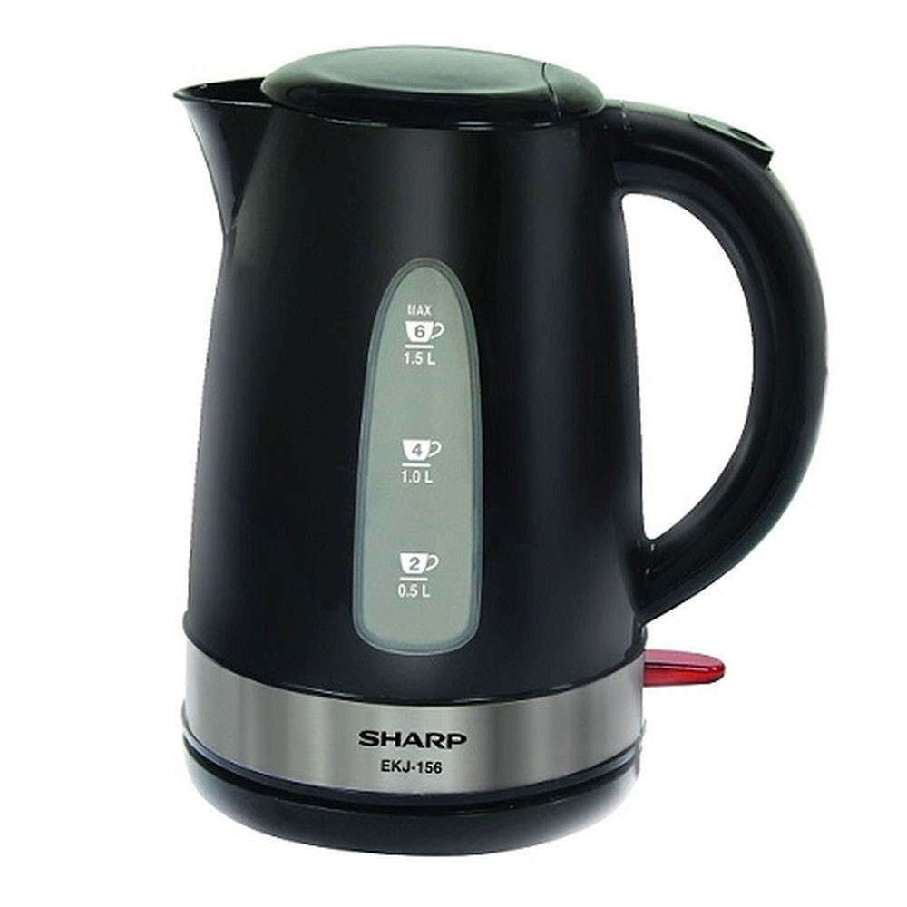 kettle ketel teko listrik pemanas air SHARP EKJ-156-BK 1.5 Liter stainless steel bottom design