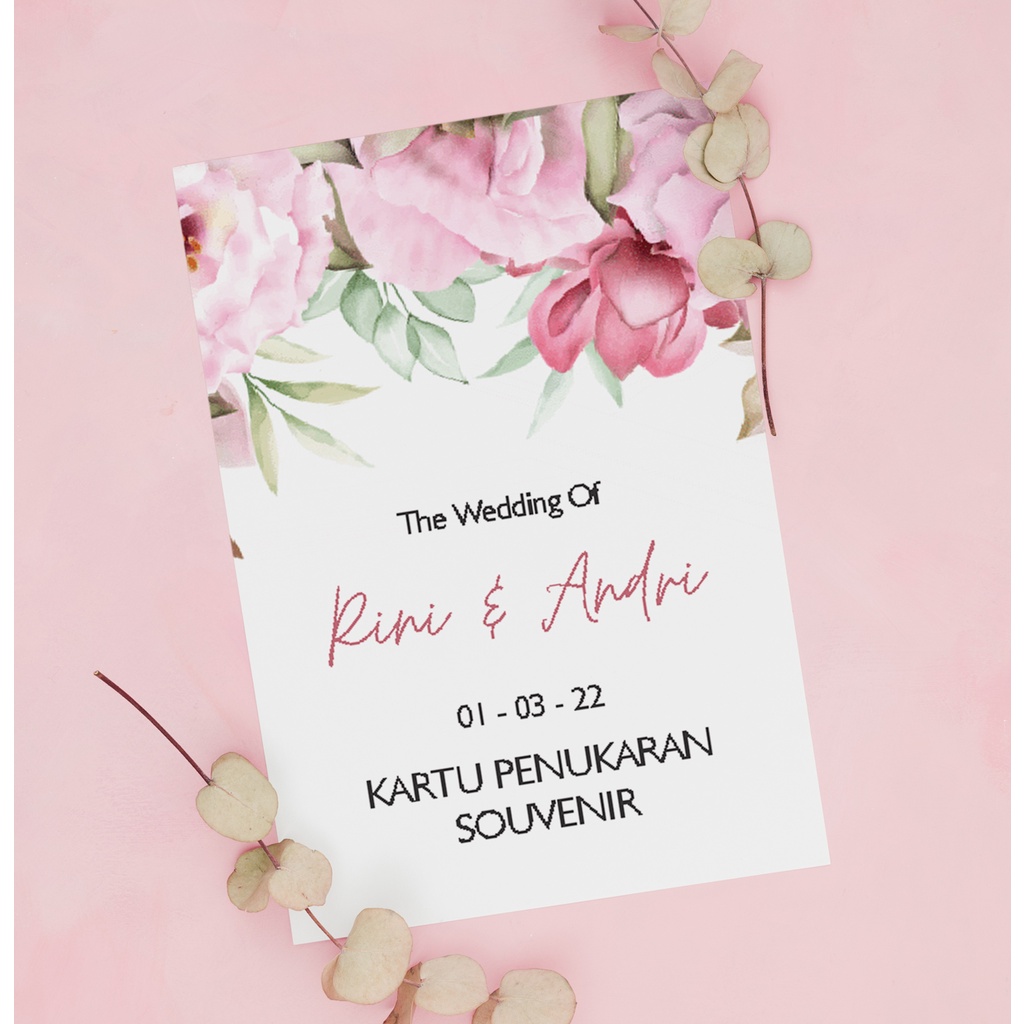 Kartu / Voucher Souvenir | Kartu Pengambilan Makanan | Kartu Ucapan Terimakasih Pernikahan | Wedding