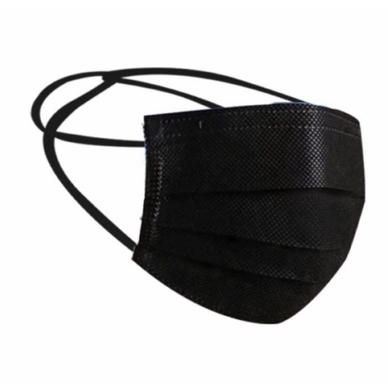 Masker hijab / headloop hitam 1 dos isi 50pcs