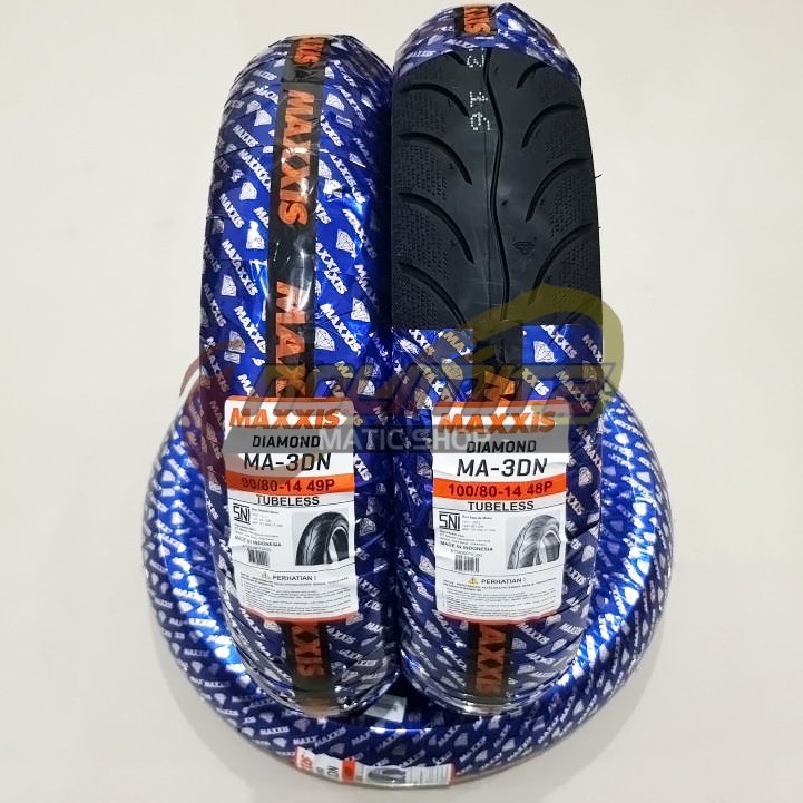 Ban Maxxis Tubeless MA-3DN Diamond 90/80 - 14 &amp; 100/80 - 14 Vario Beat