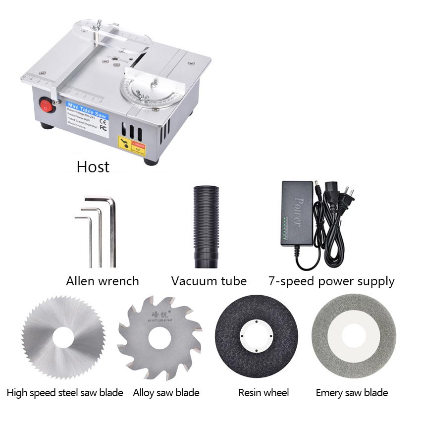 Table Saw Mini Portable / gergaji meja Serbaguna mesin potong kayu besi Untuk Pengerjaan Kayu Meja