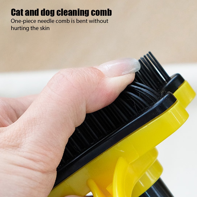 Sisir Grooming Brush Kucing Anjing Kelinci/Self Quick Cleaning Tombol / Sisir Bulu Pet brush murah