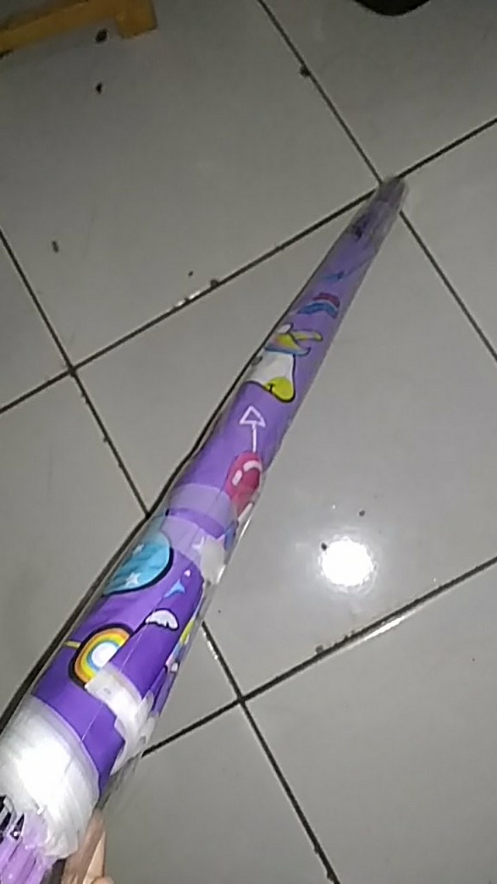 Tcs Payung Anak Unicorn / Pony / Plastik / Semi Transparan / Dof