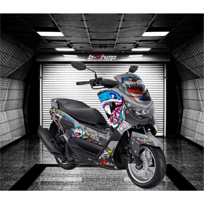 Decal Yamaha NMAX full body Doraemon zombie Full body grey