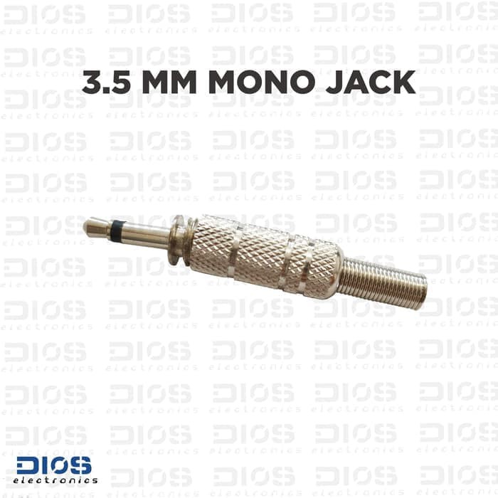 Jack Audio Mini 3.5 mm Mono Male Besi warna Silver