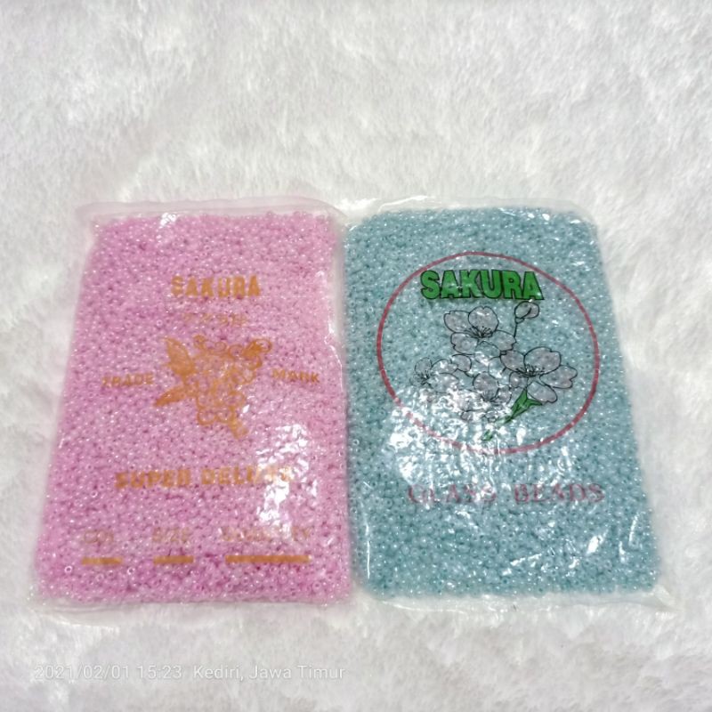 Manik Pasir Mutiara 6 o ( 4 mm ) utk strap masker, gelang Korea, dll