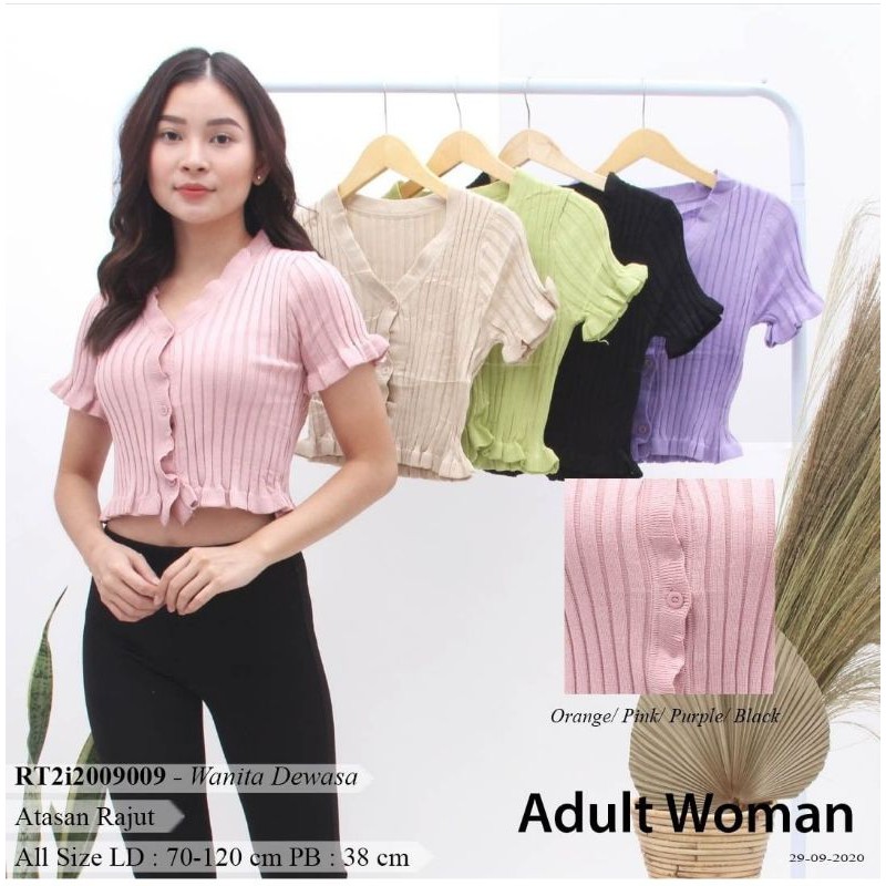 knit Crop rajut import V