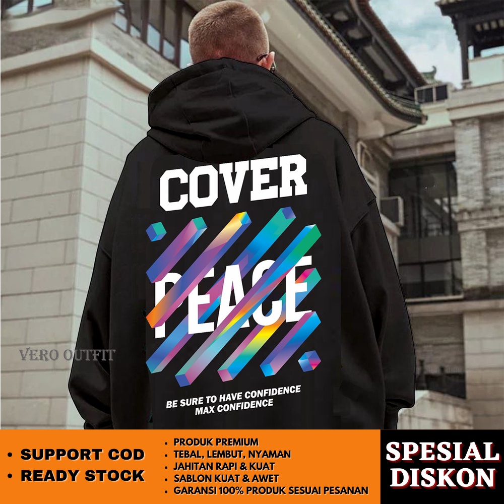 Hodie Hoddie Hoody Pria Wanita Cowok Cewek Remaja Dewasa Warna Putih Anime Jepang Model Coverpeace K