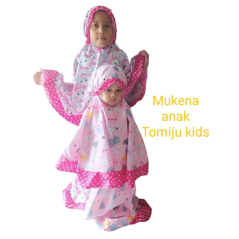 Mukena anak perempuan motif karakter usia 2-6 tahun