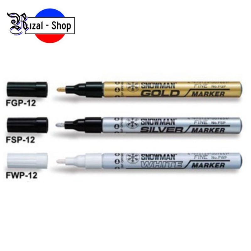 

Spidol Paint Marker Permanen Fine Gold Silver White Snowman Kecil