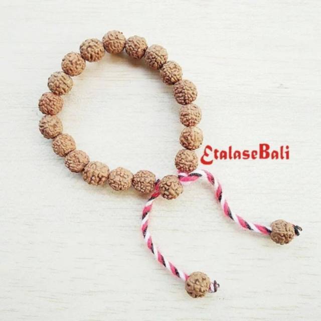 Gelang Tridatu Single Rudraksha Asli Natural