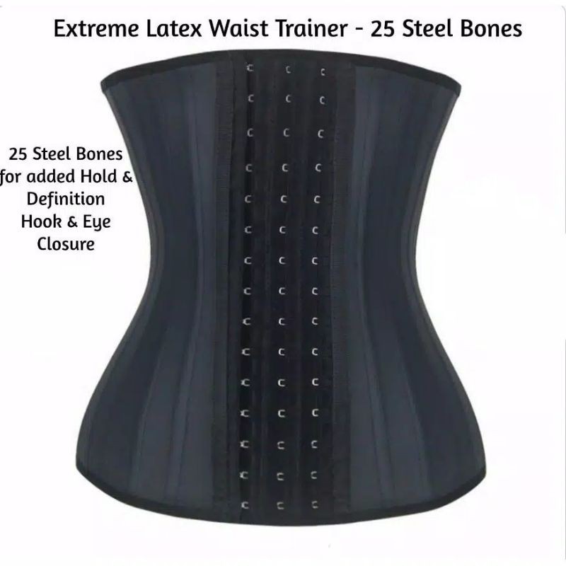 25 Bones Latex Corset Korset Latex 25 Tulang Shopee Indonesia