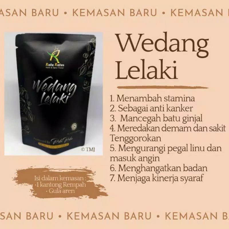 

Wedang Lelaki Penambah Stamina 100Gr