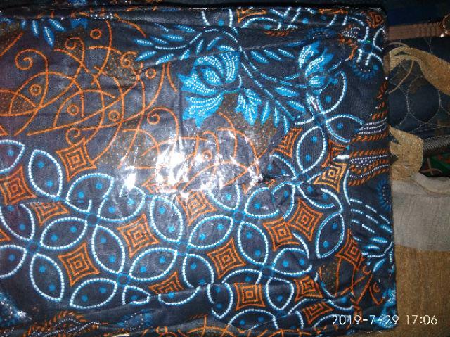 [ Bisa Cod ] Gamis Batik Motif Seno Biru Best Seller