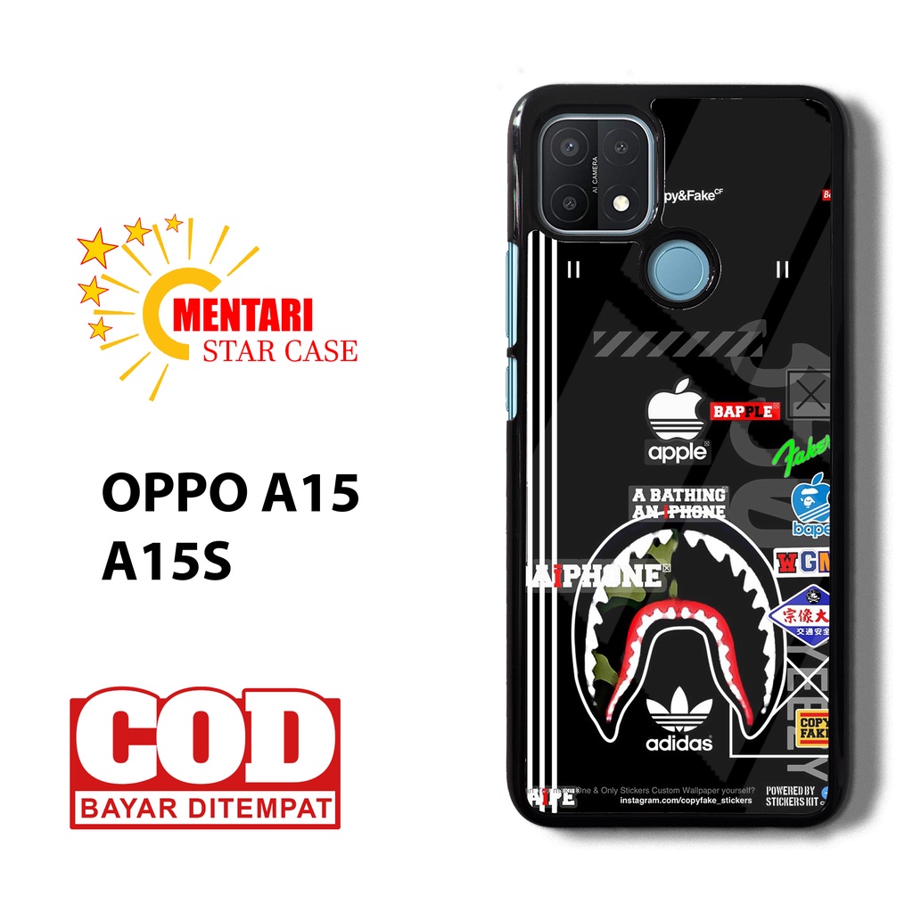Case OPPO A15 A15S MOTIF STIKER Mentari Casing Casing hp Case hp Motif case Motif Casing Casing Hard