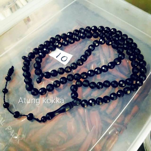 Tasbih kokka kaukah koka 99 cutting hitam 10 mm original