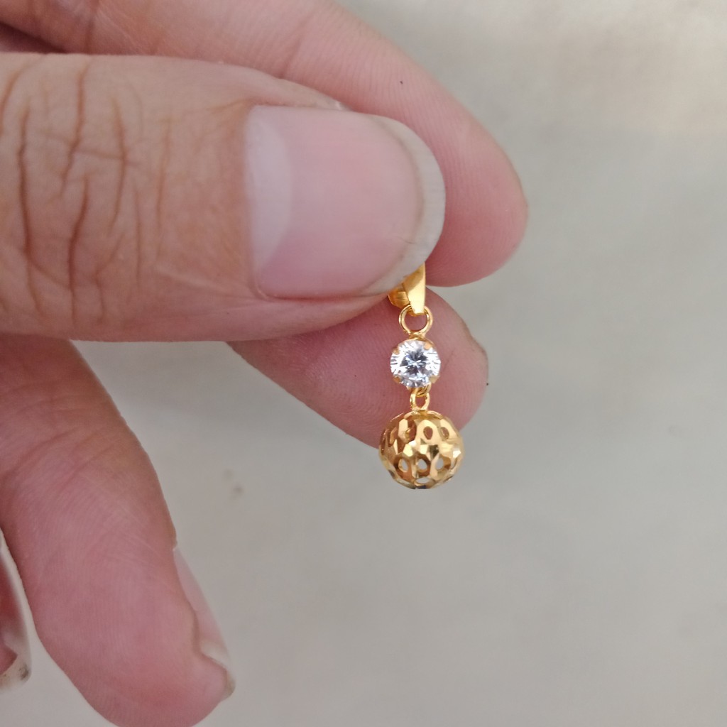 liontin kalung anak dan dewasa emas asli kadar 700 70% 16k 22 surabaya 0,5gram love kerawang gantung permata putih