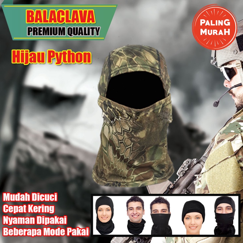 Buff Balaclava Sarung Kepala Masker Pelindung Muka Motor Paintball