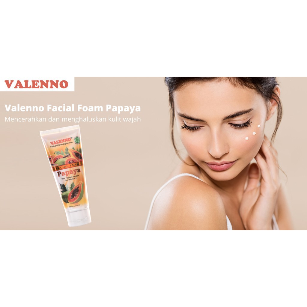 Valenno Facial Foam Papaya 100gr