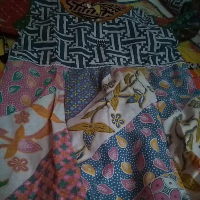 Gamis Batik Anak Kombinasi(balpong)