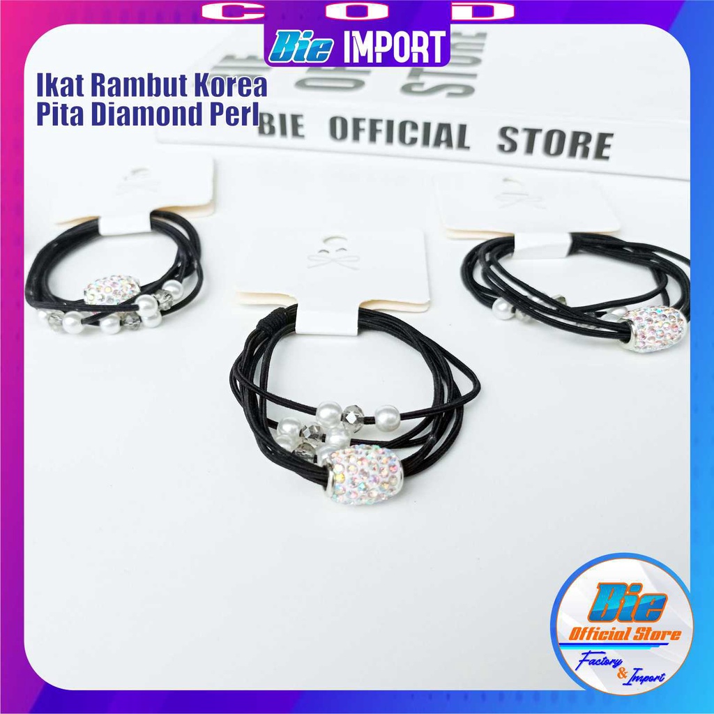 2 Pcs Ikat Rambut Mutiara Diamond Premium Impor Best Seller