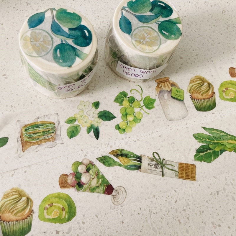 

Washi tape green things OKMT