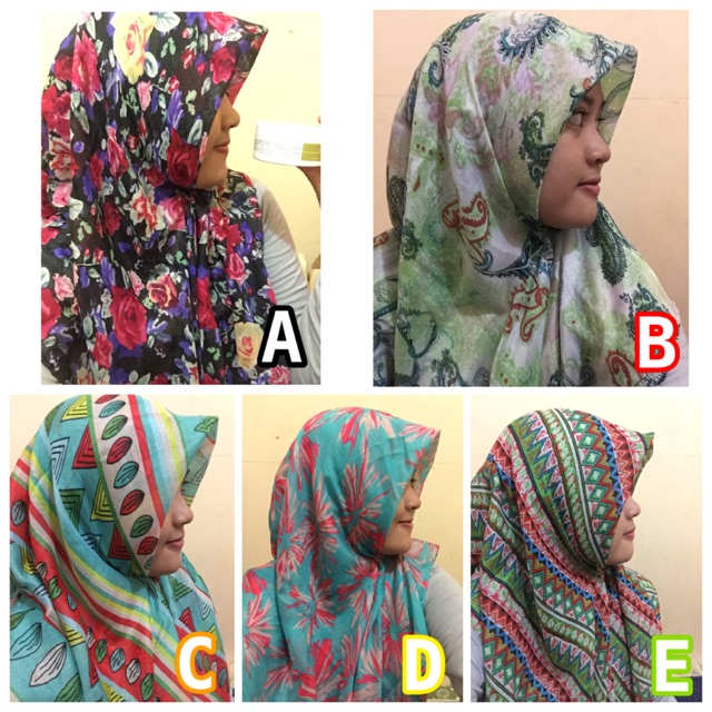 JILBAB SEGIEMPAT motif umama grosir murah meriah ready stock